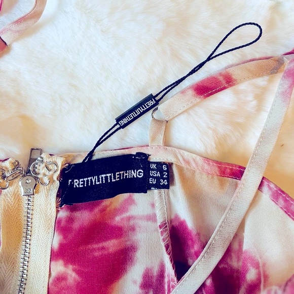 NWOT | Fuchsia Tie Dye Print Structured Corset Top - Picture 7 of 7